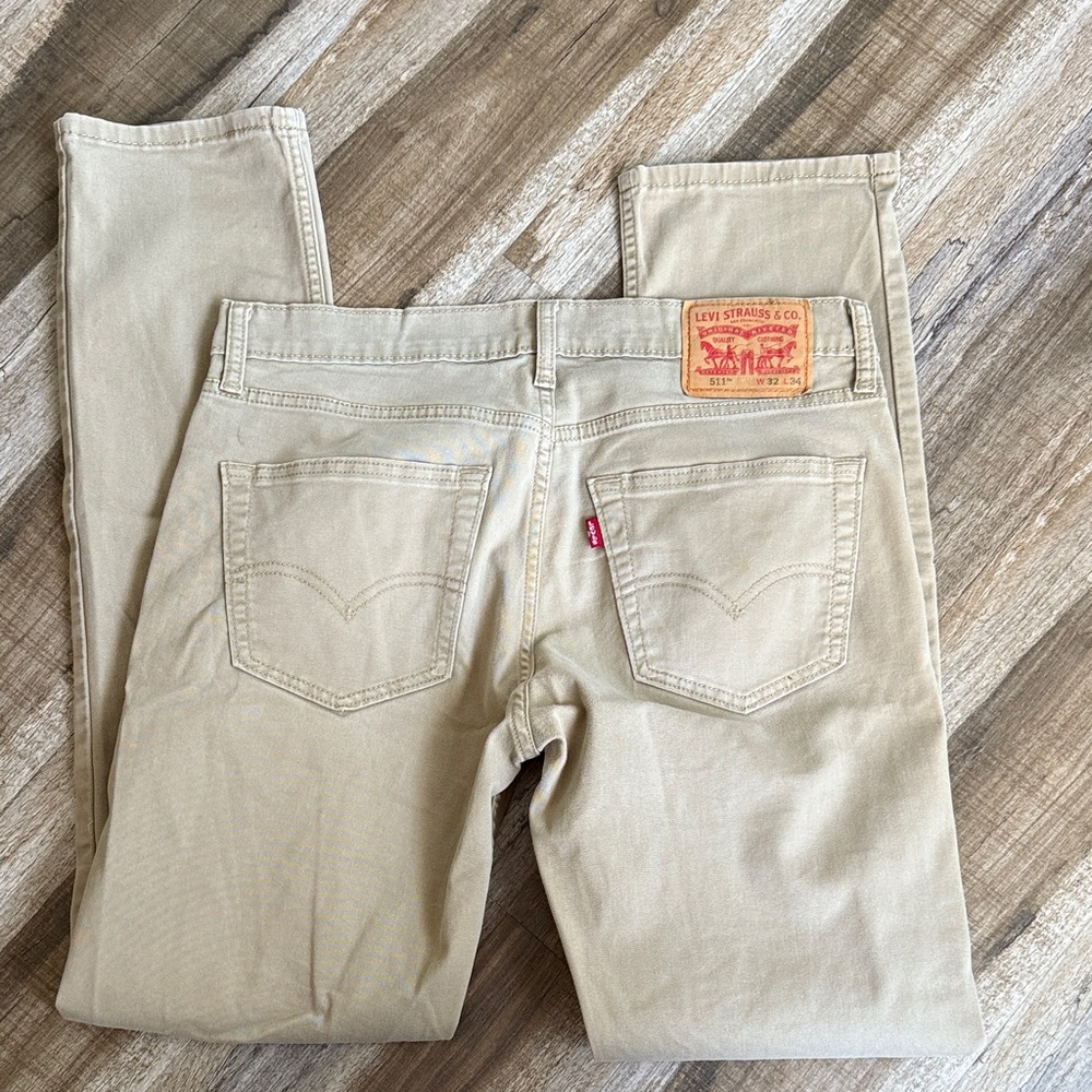 Levi's Khaki 511 Denim Pants W32 L34 - Picture 5 of 5